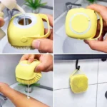 Soft Silicone Brush Dispenser | Massage Brush | Soft Silicone Bath Brush | Body Bath Brush | Bath Sponge | Soft Bath Sponge