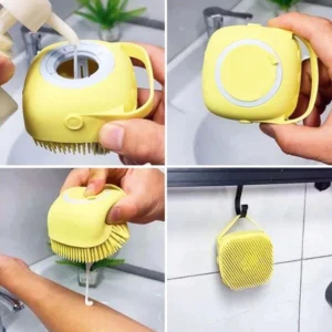 Soft Silicone Brush Dispenser | Massage Brush | Soft Silicone Bath Brush | Body Bath Brush | Bath Sponge | Soft Bath Sponge