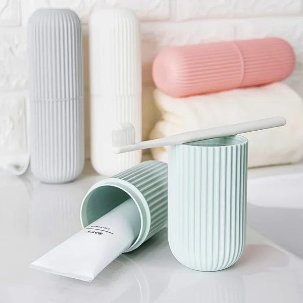 Travel Toothbrush Holder | Portable Brush Holder | Brush Holder | Capsule Tooth Brush | Toothpaste Holder | Travel Toothbrush Case