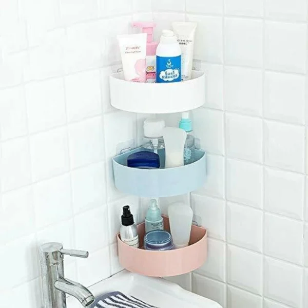 Wall Mount Corner Rack | Bathroom Organizer | Bath Storage Organizer Rack | Organizer Shower Rack | Triangle Bath Corner | Rack