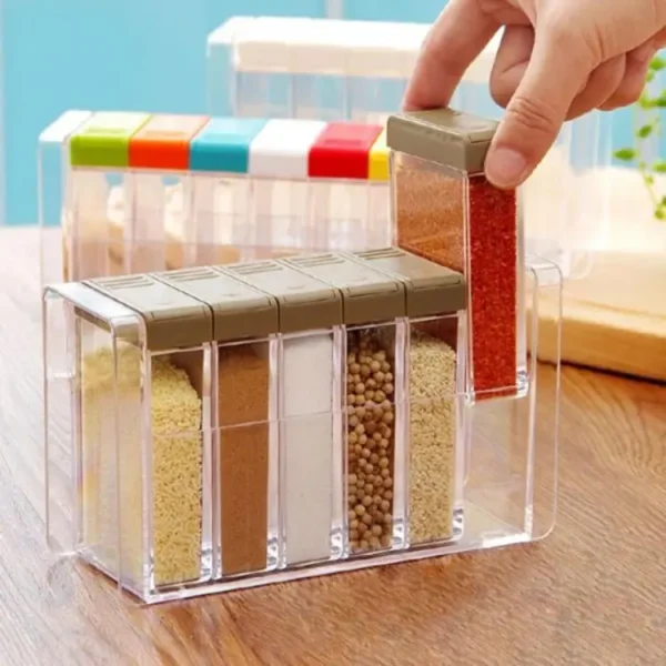 Spice Jars Dispenser | Spice Jars Dispenser Price in Pakistan | Kitchen Seasoning Box | Masala Rack | Spice Box | Masala Storage Rack