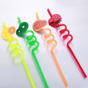 Spiral Fancy Straw | Funny Crazy Spiral Straws | Reusable straws for kids | Plastic Fancy Spiral Straw | Colourful Straws