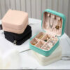 Square Mini Jewelry Box | Mini Square Stars Travel Jewellery Box | Mini Jewelry Travel Case | Portable Jewelry Box Organizer