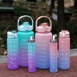 3 Pcs Water Bottle Set | Water Bottle Set Price in Pakistan | Sport Water Bottle | Motivational Water Bottle | BPA Free Drinking Bottle