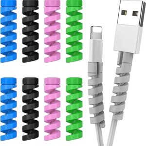 Charging cable protector | Spiral Silicone Cable Protector | Silicone cable protector | Hands free Wire Protector | Wire Protector | Mouse Cable Protector