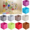 Foldable Storage Cubes Organizer | Basket Bin Storage Boxes | Storage Container with Handles | Drawer Dividers | Clothes Closet Shelves Organizer