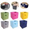 Foldable Storage Cubes Organizer | Basket Bin Storage Boxes | Storage Container with Handles | Drawer Dividers | Clothes Closet Shelves Organizer