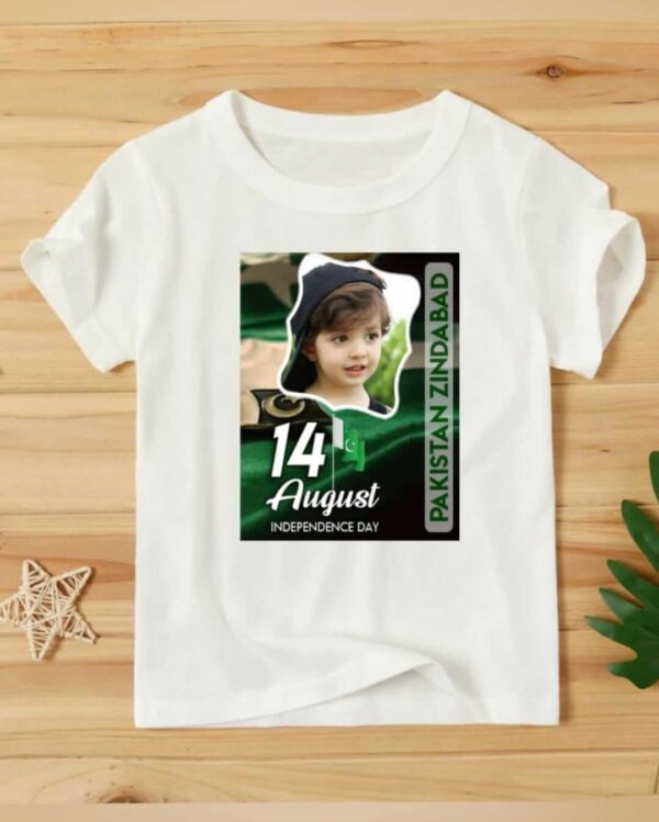 14 August Kids T-Shirts - Customized T-Shirts Printing - Pakistan Independence Day - Pakistani Flag T-Shirts - Personalized Shirts